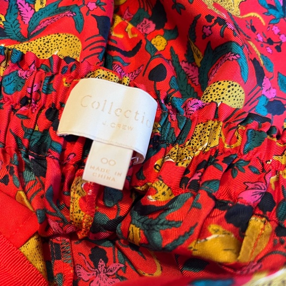 NWOT J.Crew Collection silk Twill jungle cat pants size 00 - Picture 10 of 12